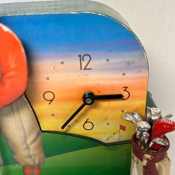 Original Golf Clock 1996 Fun-Damental Putting Action Quartz Desk Clock - Picture 3 of 8